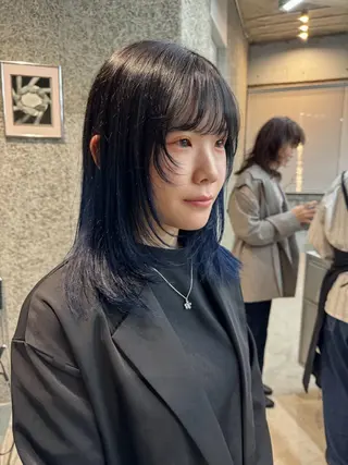 ミディアム カラー パーマ ヘアアレンジ メンズ casey mayuのヘアスタイル