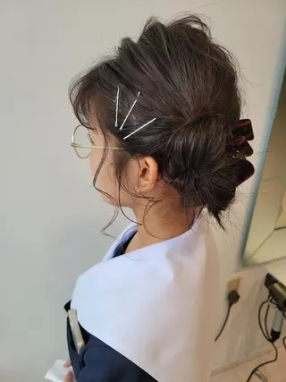 ヘアアレンジ ミディアム 鈴木 翠のヘアスタイル