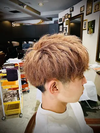 カラー メンズ familiar BOND所属・佐々木陸斗 ショート&メンズのヘアスタイル