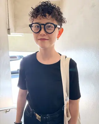 ショート パーマ ヘアアレンジ 丸山渉/パーマ エフェクトブリーチのヘアスタイル