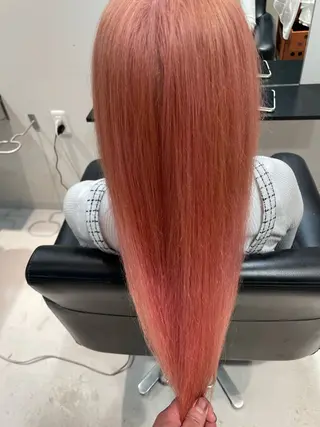 セミロング カラー NINE+/代表 ブリーチ特化型サロンのヘアスタイル