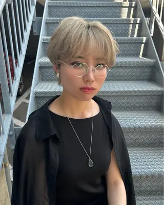 ショート カラー OPS  hair 西新店所属・藤本 航大のヘアスタイル