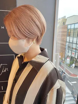 ショート カラー 似合わせカラーパーマ 🌿kitin米川のヘアスタイル