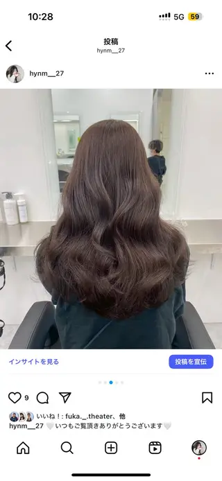 ロング ブリーチなし🫧韓国 🫧HANA🫧のヘアスタイル