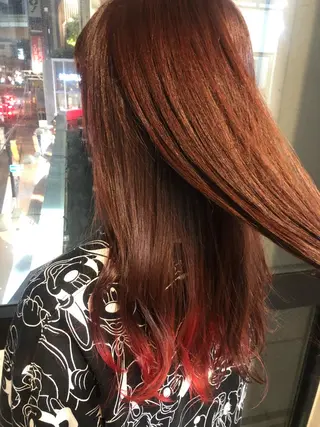 セミロング カラー 髪質改善&ブリーチ 伊勢 祐一郎のヘアスタイル