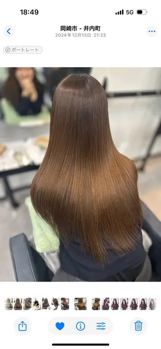 ロング 岡崎/レイヤーカット ／縮毛矯正/美髪のヘアスタイル