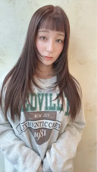 ロング カラー パーマ ヘアアレンジ attrait辻堂所属・むらかみ わかなのヘアスタイル