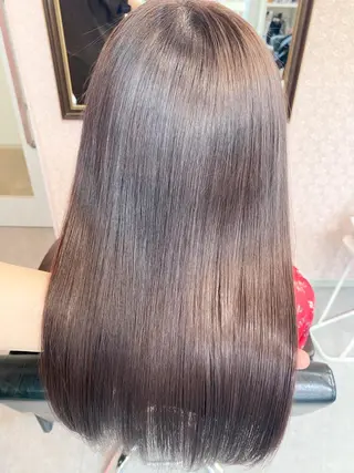 ミディアム カラー SHIN/レイヤー カット×クロスパーマのヘアスタイル