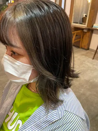 ミディアム カラー 【ボブ/透明感カラー 】🎀上村美緒🎀のヘアスタイル