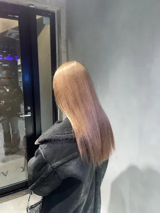 カラー 暖色/ハイトーン/ カラー/HBLのヘアスタイル