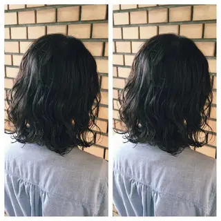 ミディアム カラー サトウ レンマのヘアスタイル