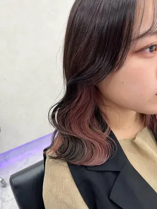 セミロング 韓国風🫧艶カラー 💟ran💟のヘアスタイル