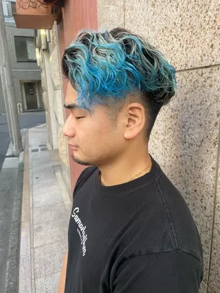 パーマ メンズ 🫧ショート/ボブ 池袋西口・泡渕✂️のヘアスタイル