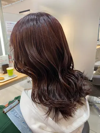ミディアム カラー 波巻き/メンズ/ ショート/☆いとみなのヘアスタイル