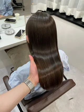 ロング 酸性縮毛矯正 Coreすずのヘアスタイル