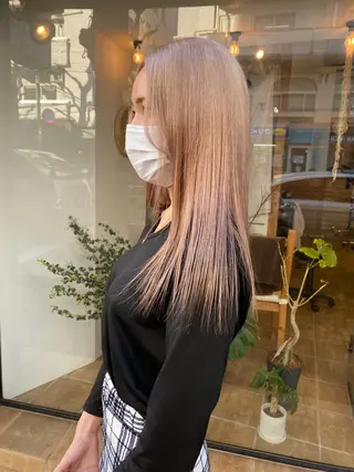 セミロング カラー Joule銀座 石山あやのヘアスタイル