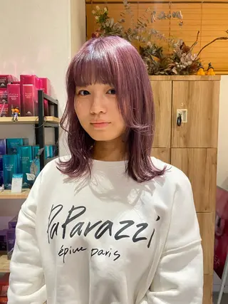 ミディアム カラー パーマ指名No1 /namiのヘアスタイル