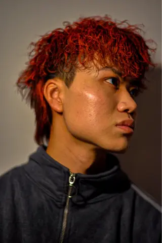 ショート カラー パーマ メンズ kaming所属・長谷川 翼のヘアスタイル