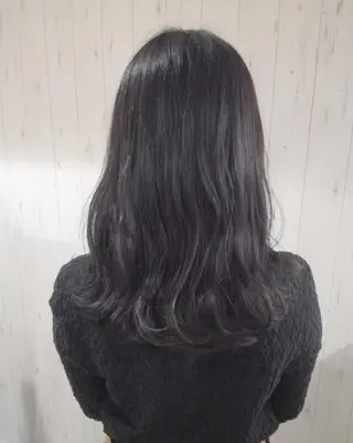 セミロング カラー 西川 敏夫のヘアスタイル