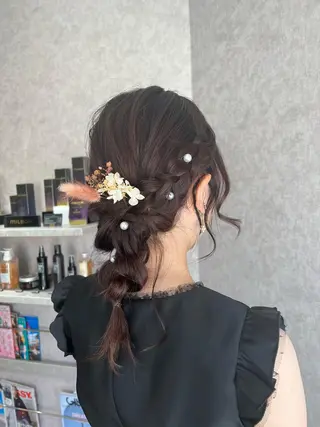 セミロング Rio/ヘアセット/ ハイトーンカラーのヘアスタイル