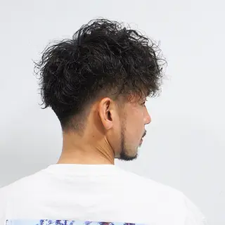ショート パーマ メンズ HAIR AVENUE benkei 出戸店所属・メンズヘア専門 ウタカユウキのヘアスタイル