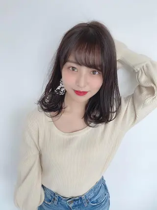 ミディアム カラー ヘアアレンジ 女性が憧れる ショート/角田愛和のヘアスタイル