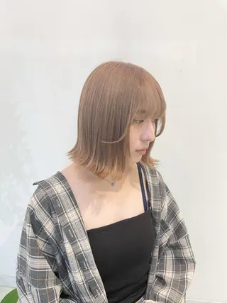 ショート カラー 髪質改善カラー🤍 エクステ✨君島由実子のヘアスタイル