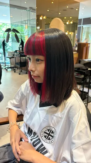 カラー miyu/ボブ/ 透明感カラー/栄のヘアスタイル