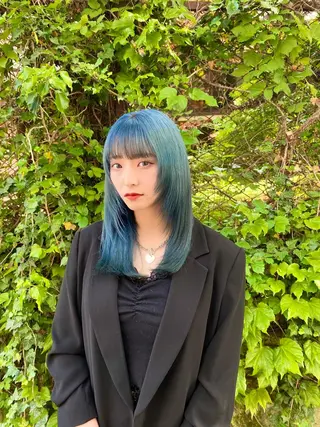 セミロング カラー パーマ 普通の美容室じゃない ⁉️/若林のヘアスタイル