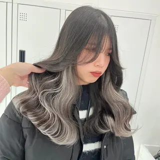ミディアム カラー パーマ ヘアアレンジ メンズ キッズ ハイトーン/ピンク 💗モモ໒꒱のヘアスタイル