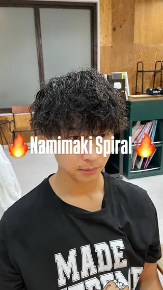 パーマ メンズ 【メンズパーマ専門】 質感職人/牧野成瀬のヘアスタイル