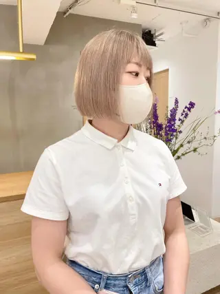 ミディアム カラー ボブ/レイヤー 🌟梅田盛一🌟のヘアスタイル