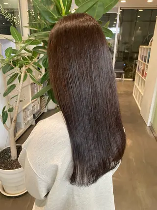 ロング パーマ DIFINOaoyama所属・🎧ayaka/ボブ /透明感カラー🩵のヘアスタイル