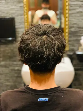 ミディアム パーマ 立脇 啓佑のヘアスタイル