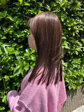 ミディアム 髪質改善/縮毛矯正/ 透明感カラーYUMAのヘアスタイル