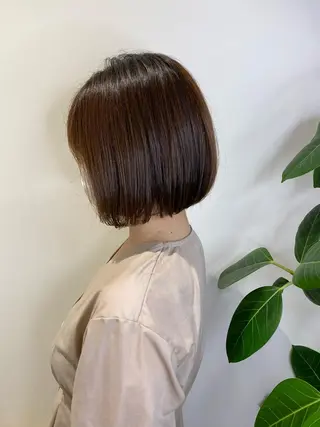 ミディアム ボブ韓国風レイヤー 髪質改善/畠中ケントのヘアスタイル