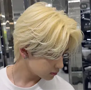 ミディアム ⭐️メンズ特化⭐️ パーマ　カラーのヘアスタイル