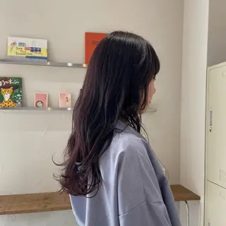 ロング カラー 石川 瑠琉のヘアスタイル