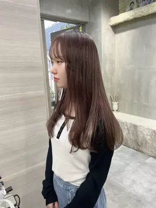 ロング カラー ナツミ/透明感カラー /酸性ストレートのヘアスタイル