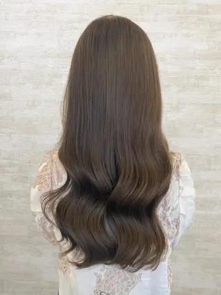ロング カラー 髪質改善&ヘアケア 永山若奈のヘアスタイル