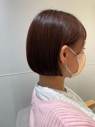 ショート カラー gotoday　shaire　saron所属・miu. ボブ/透け感カラーのヘアスタイル