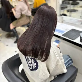 ロング カラー kazuki🍑韓国 トレンド暖色🫗のヘアスタイル