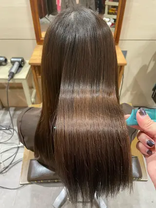 ロング カラー パーマ ヘアアレンジ ミズタ マイのヘアスタイル