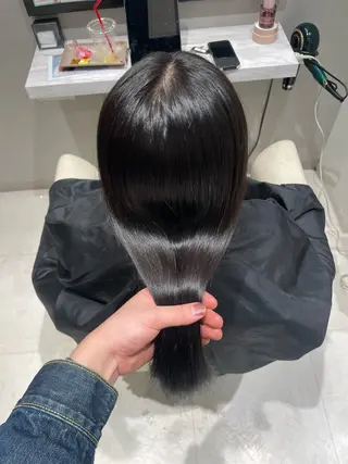 ロング カラー k-two✨たき艶感 カラー／美髪矯正のヘアスタイル