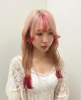 ロング カラー Mizuki/府中/ 個性派ハイトーン🍭のヘアスタイル