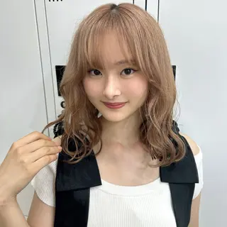 ミディアム カラー 🥀YUIHA🥀 テザインカラー♥のヘアスタイル