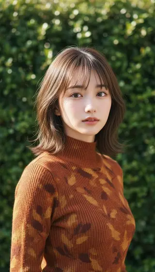 ミディアム パーマ カラー さく/髪質改善× 縮毛矯正/町田のヘアスタイル