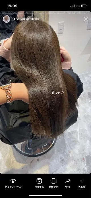 セミロング カラー 似合わせカラー 梅田 ayanaのヘアスタイル
