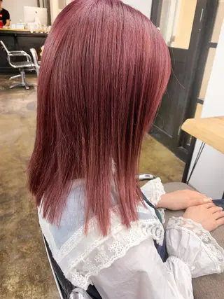 ミディアム カラー hair design verda所属・レイヤー暖色カラー 池袋Yamamotoのヘアスタイル