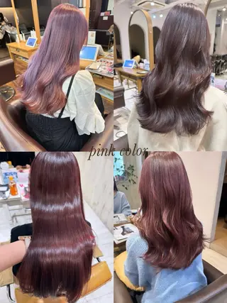 ロング カラー レイヤーカット、 大人可愛い 中村美羅のヘアスタイル